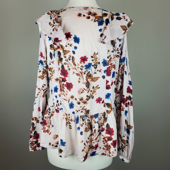 William Rast Floral Cold Shoulder Top - Picture 2 of 8